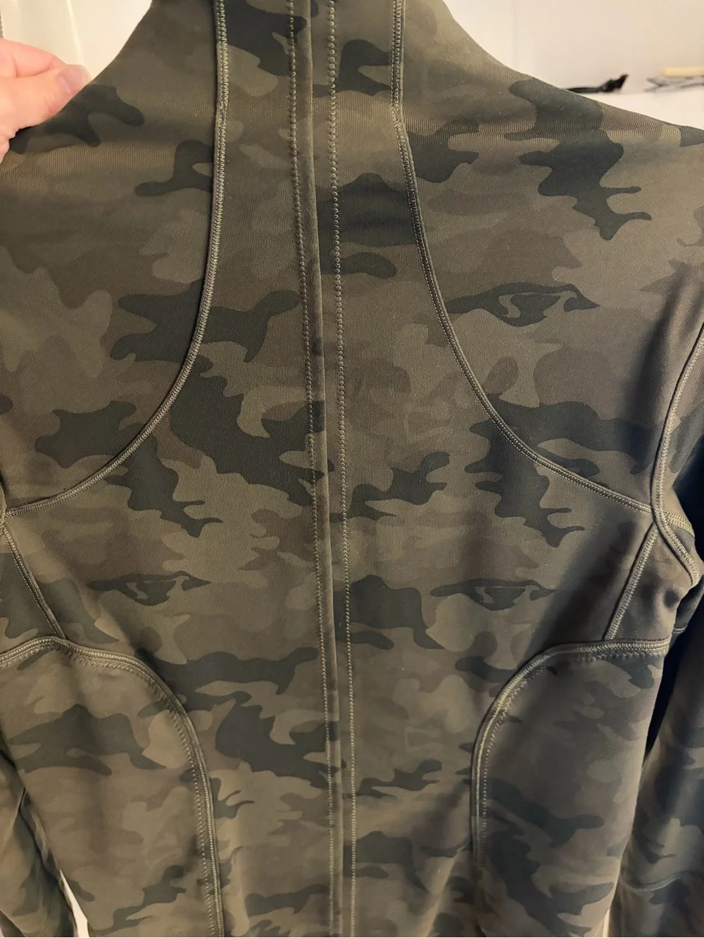 Lululemon Athletica Olive Camo Zip-Up Utility Jacket